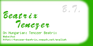 beatrix tenczer business card